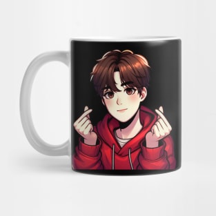 Cool Guy Korean Finger Hearts Kpop Mug